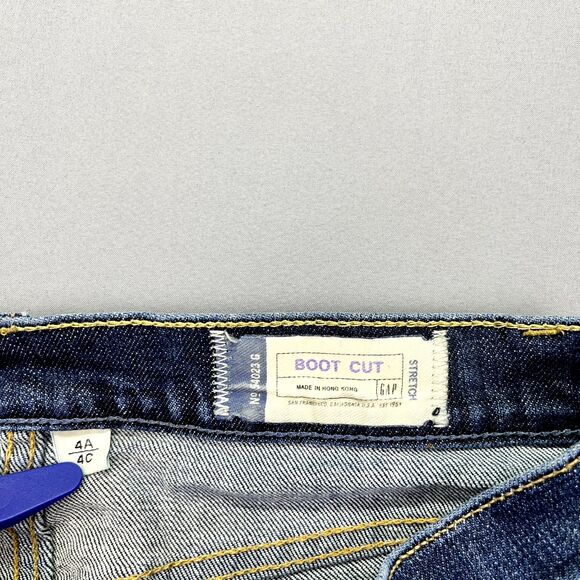 2007 Gap Women's Stretch Blue Dark Wash Bootcut Jeans Size 4A 28x27 - Picture 9 of 16